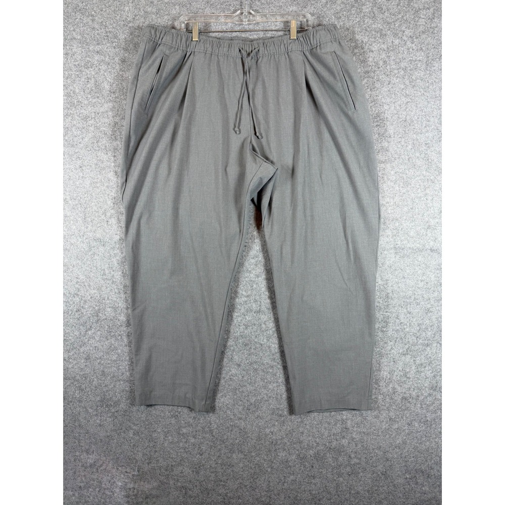 Old Navy Billie Straight Pants Womens XXL Grey Excellent High Rise Drawstring